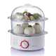 nồi hấp bánh bao bằng điện Nồi hấp điện Timing egg egg Double steamed steamer Steamer steamer Electric White - Nồi trứng nồi lẩu điện mini