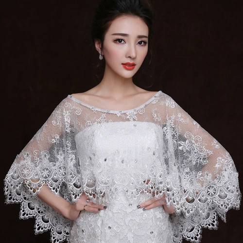 Кружевная тонкая накидка для невесты, свадебное платье, плащ, летняя куртка