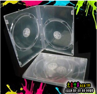 Transparent 14 PCT DVD box Double-piece VCD DVD Box DVD Rectangular CD Box can be inserted