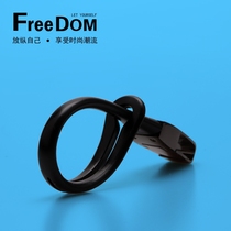 Danish Second-generation MENU Black Titanium Key Fashion Womens Creative Car Key Ring Spoon Chain Tide Mens Waist Hang Lettering Gift