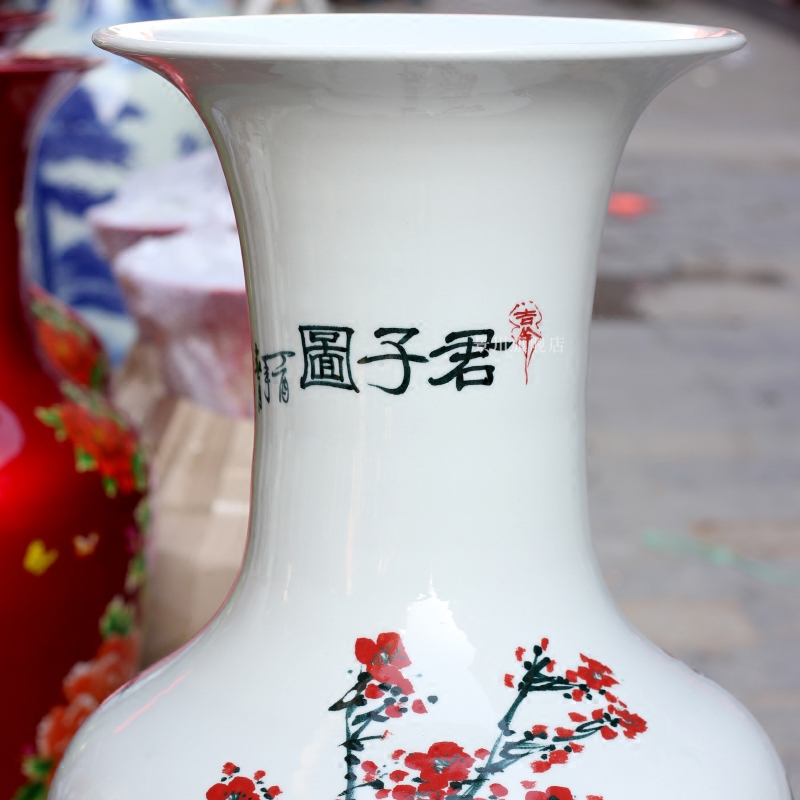 Jingdezhen ceramics hand - made pastel gentleman figure of large vase household adornment sitting room hotel furnishing articles