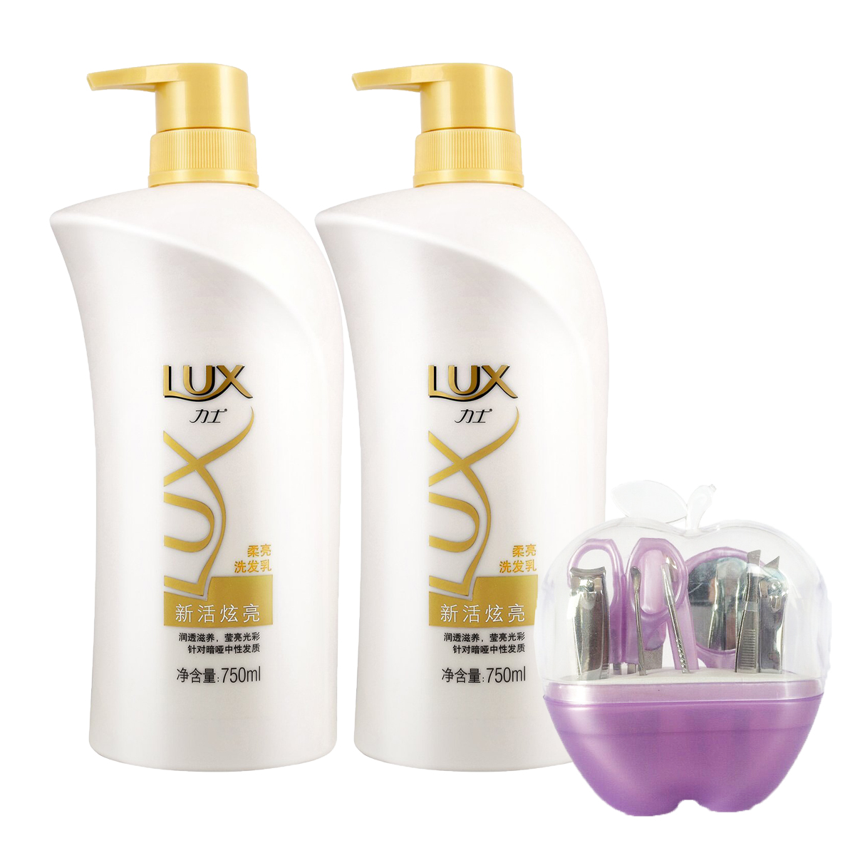 力士洗发水新活炫亮洗发露/乳 750ml*2套装 送苹果美甲套装
