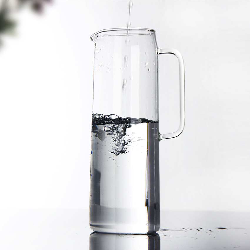 1 5L large capacity heat resistant and high temperature resistant glass cold kettle cold water kettle transparent juice flower teapot cool water cup suit