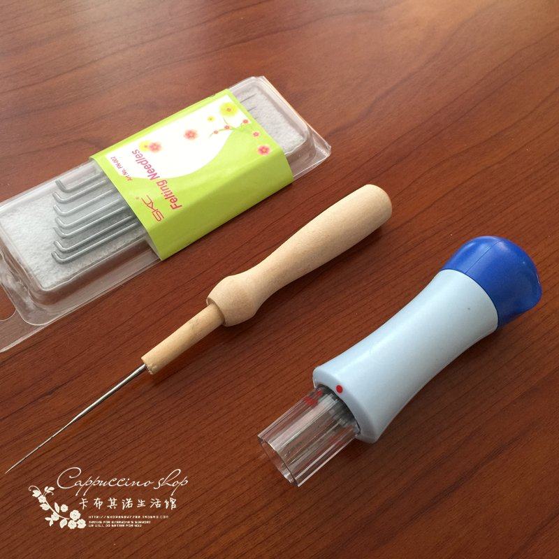Wood - handle needle 7 - head needle replace needle group wool felt poke - poke - and - dedicated hand - hand DIY tool