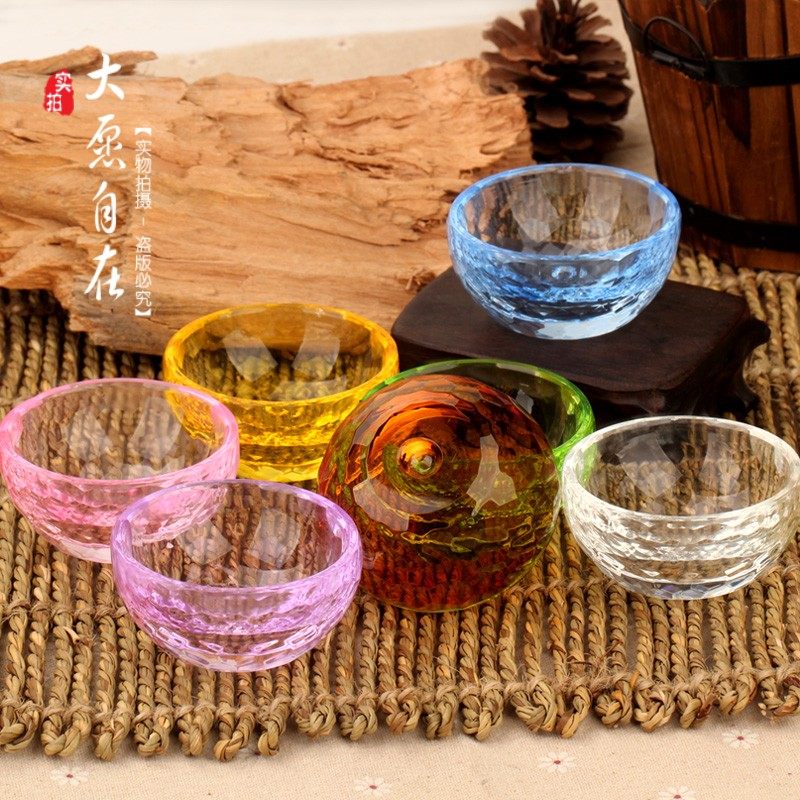 Seven precious stones for the Buddha for Manza with a blend of seven colorful stone statues containing sacred seven-coloured crushed stone pearl crystal bowls