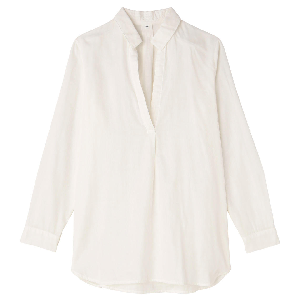 无印良品MUJI 女式 双层纱织棉布束腰长上衣