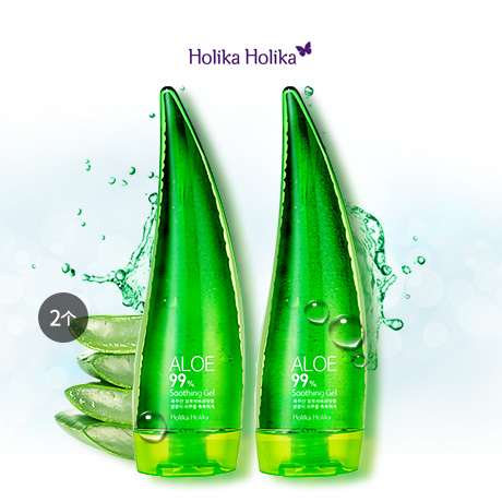Holika Holika 99%芦荟凝胶镇定保湿清爽晒后修复全身 250ml 2个