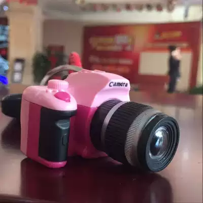 Single-eye camera keychain LED vocal luminous beads refining key mini flashlight pendant ornaments