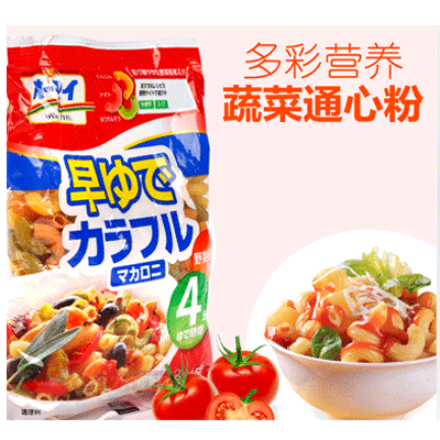香港直邮日本原装进口 NIPPN多彩快熟宝宝通心粉150g7个月以上