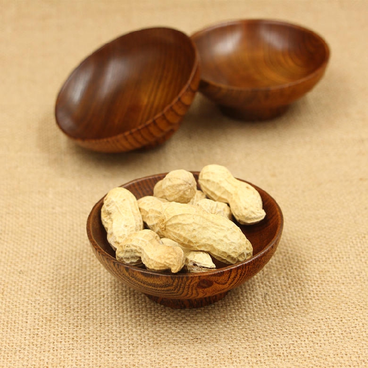 zakka wooden plate all solid wood small cup hotel snack plate KTV dried fruit plate tableware small plate snack small bowl
