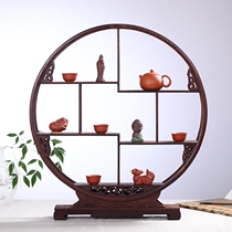 Haolinxuan Chicken wing wood round square Bogu rack Plum Begonia storage ornaments Multi-treasure rack Multi-treasure grid