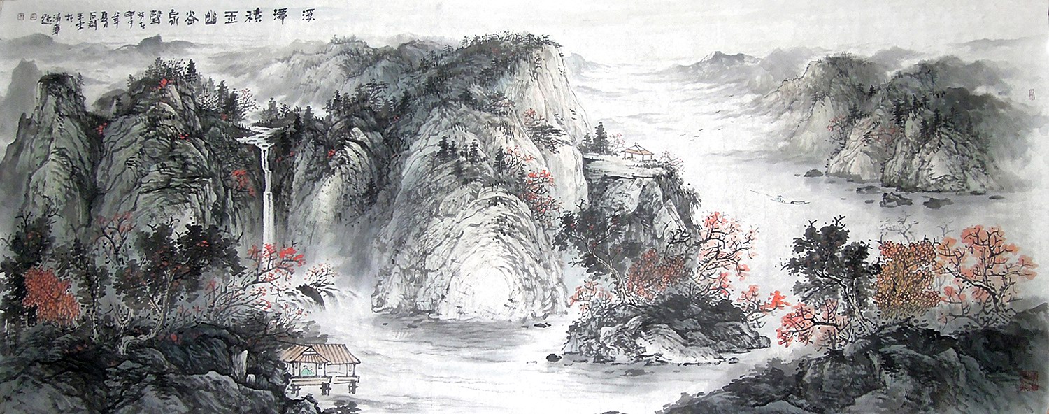 (Painting and Painting) C23209 The Chinese painting of the Chinese landscape 