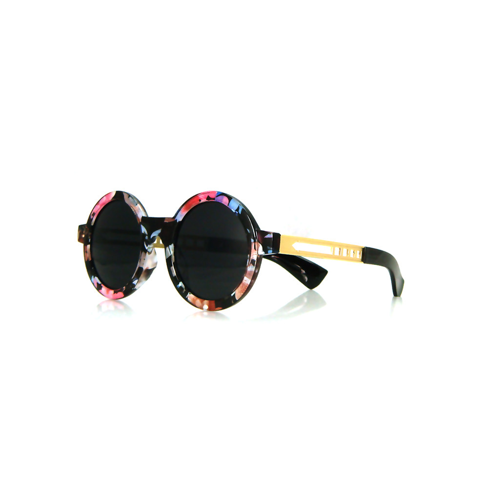 Retro glue full frame male and female taiko sunglasses wide leg foot metal to blame for opting and shading sunglasses