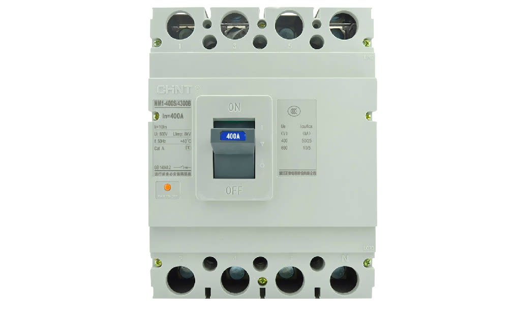 Positive Tai plastic shell breaker NM1-630S 4300B 4p 630A500A400A quadrupole air switch