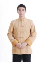 Vàng mới thêu rồng nam Tang phù hợp với áo sơ mi quốc phục phong cách Trung Quốc retro nam áo khoác overalls trang phục kiểu đồ bộ đẹp