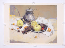 Original gouache oil painting decorative painting still life color 2 open K painting fruit color original work of China Academy of Art