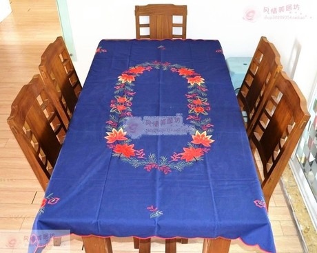 Original New Products Foreign Trade Retro Yinglun Wind Field Countryside Embroidery Table Cloth Table Buu Style Home Cloth Art Decoration Cover