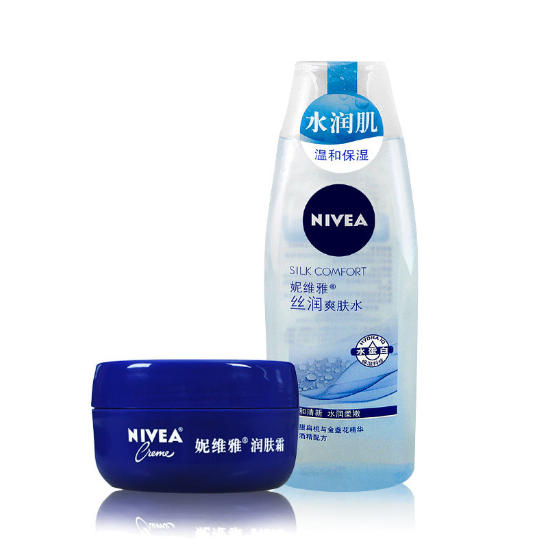包邮妮维雅 套装女士丝润爽肤水 长效保湿润肤霜 温和 滋润 补水