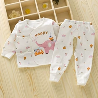 Mùa xuân và mùa thu Bộ đồ lót cotton sơ sinh Bộ đồ sơ sinh dài tay cho trẻ sơ sinh Dịch vụ trẻ sơ sinh Mở tập đồ lót Quần áo mùa thu - Quần áo lót bộ dài tay bé gái