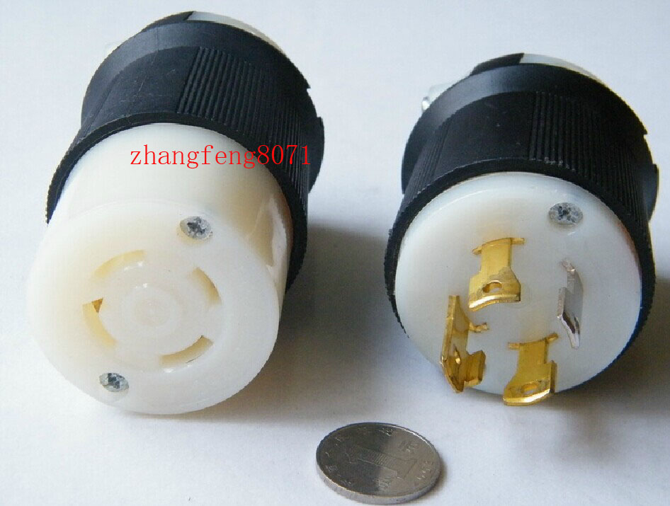 Chong Crown American Hebao Huber with lock 4-core 30A high current to plug male and female plug socket