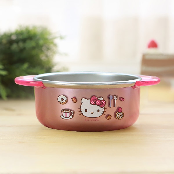Hello kitty, импортный стульчик для кормления, посуда из нержавеющей стали, в корейском стиле, защита от ожогов, 280 мл