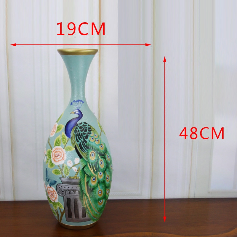 The Big well ceramic large peacock American ornament sitting room porch TV ark, furnishing articles furnishing articles hand - made ceramic decoration