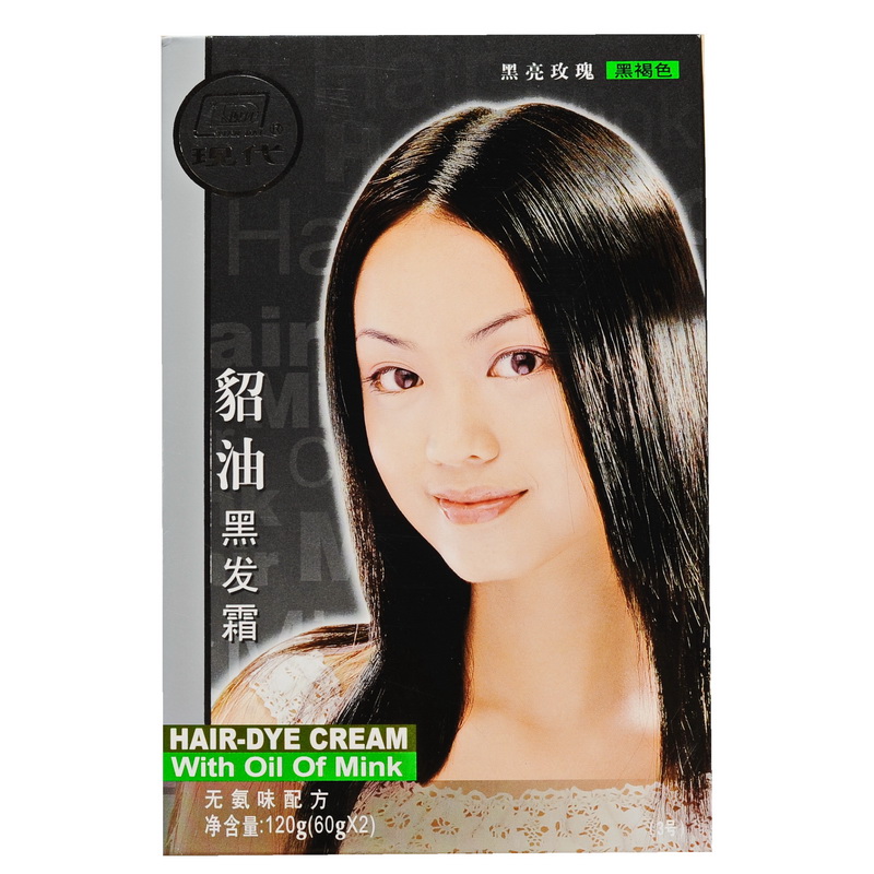 现代貂油黑发霜 黑褐色120g x1