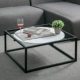 Nordic đá cẩm thạch tự nhiên bàn cà phê căn hộ kích thước nhỏ gọn đồ nội thất phòng khách hiện đại sẵn sàng vuông kết hợp sáng tạo - Bàn trà