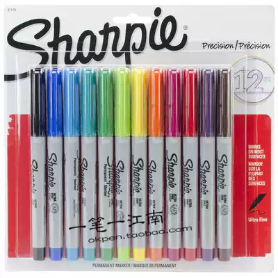 Sharpie 37175PP Permanent Marker Sanfu very fine core color Marker pen 12 colors