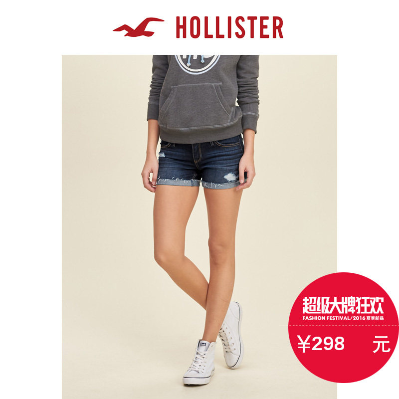 Hollister 中长款牛仔短裤 女 117984