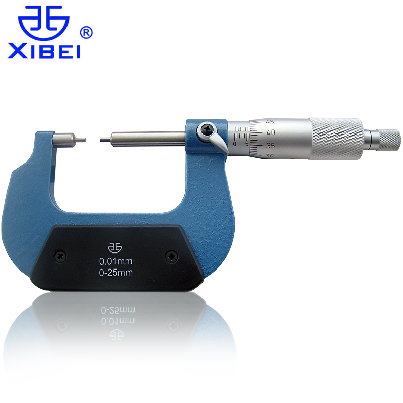 Green light small head micrometer 2 * 5mm3 * 10mm measuring head small measuring head outer diameter micrometer micrometer carruler alloy surface