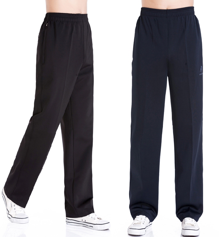 Spring and Autumn Style South Korean Silk Sweatpants Casual Men's Pants Plus Size High Waist Loose Elastic Straight-Leg Large Size Elastic Waistband Long Pants