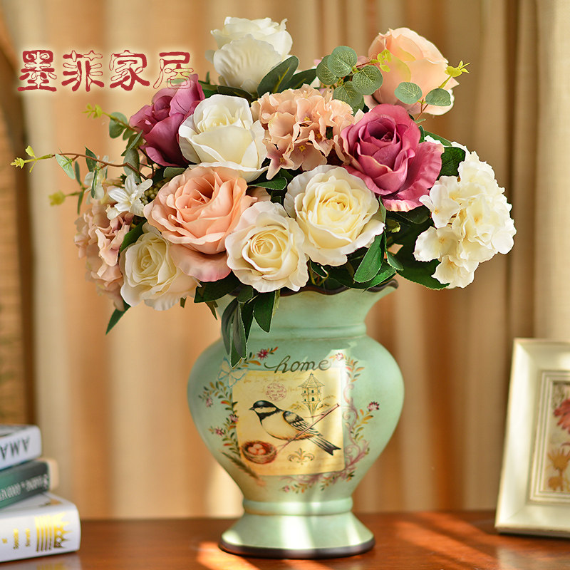 Murphy Eurostyle Fields Garden Retro Ceramic Vases American Countryside Home Living-room Bedrooms Deco floral floral floral