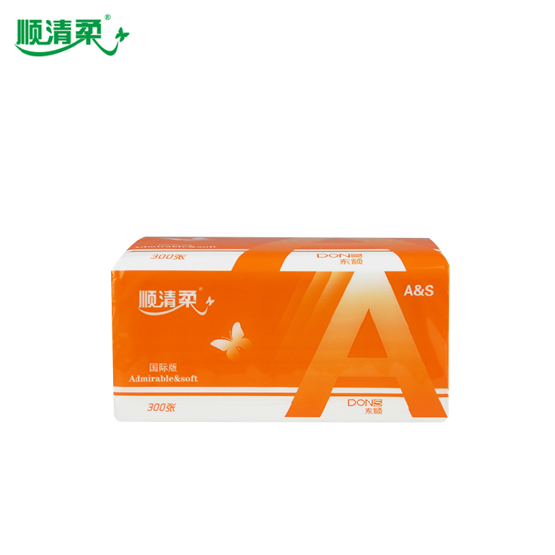 【搭配任何包邮商品包邮】顺清柔蓝韵抽取式面巾纸原木精选抽纸