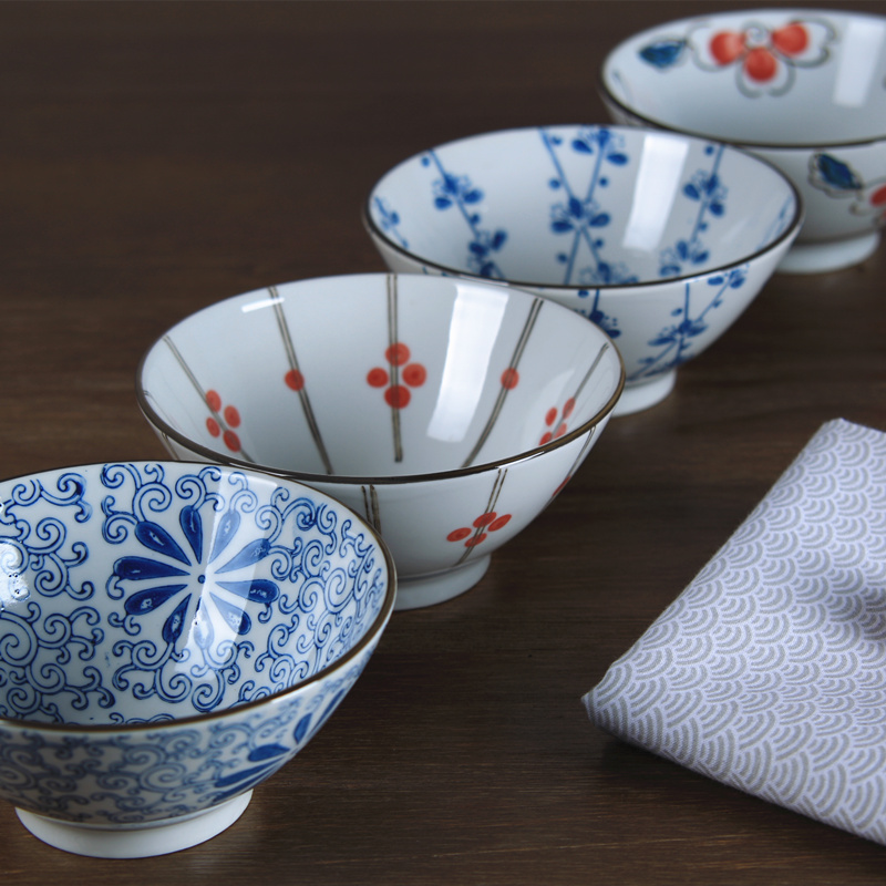 And the four seasons Japanese dishes suit creativity under the glaze color ceramic tableware plate disc bowl rainbow such as bowl soup bowl