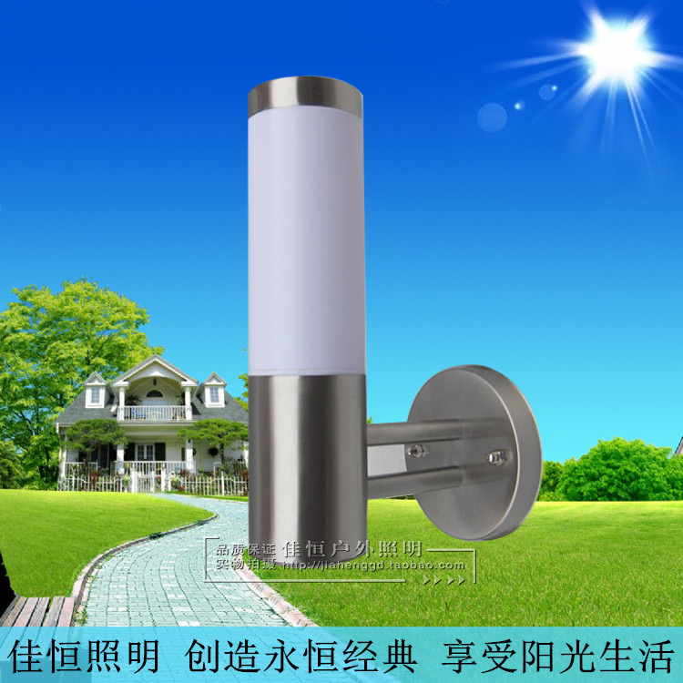 Single head double wall lamp outdoor stainless steel garden lamp Outdoor LED wall lamp engineering household balcony lamp waterproof