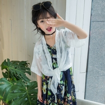 Girls shawl coat small waistcoat summer children with cardigan thin summer clothes little girl coat baby sunscreen clothes