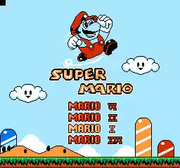 Customized 8-bit FC game card selection menu screen and blessing words, such as Robocop, etc