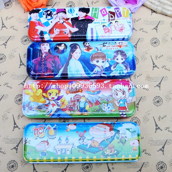 535 AU Lock Kingdom Ancient Sword Chitan Series Iron Sheet Pencil Case Double pencil case