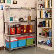 Stainless steel rack 4-layer thick floor shelf restaurant kitchen Hotel rack microwave storage rack customized