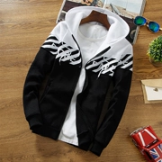 Mùa thu và mùa đông cộng với áo len cardigan dày nhung nam phiên bản Hàn Quốc của đồng phục áo hoodie bóng chày thanh niên tự trồng