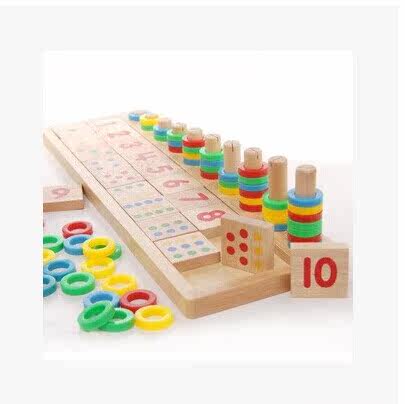 Early childhood education Montrées teaching math Rainbow doughnut number of teaching logarithmic boards Montessori
