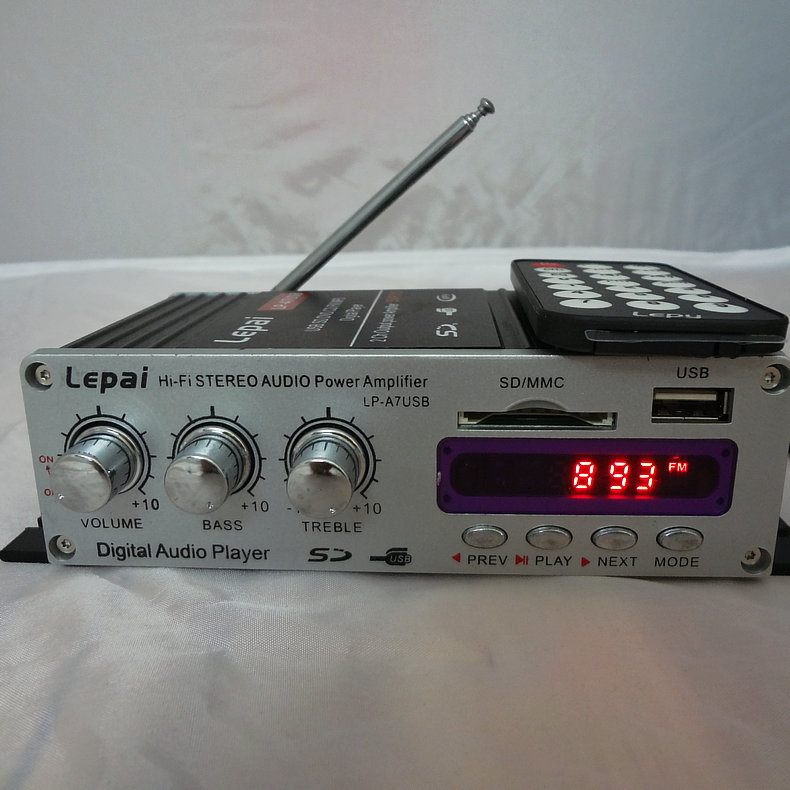 12V car power amplifier Home computer support remote control shutdown Music school LP-A7 radio USB interface SD