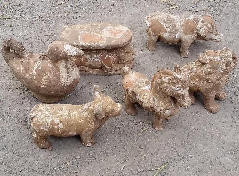 Han Dynasty, Tang Sancai Pottery Jars, Pottery Ware, Miscellaneous Antiques, Imitation Antiques, Pillows, Zodiac Horse, Antiques