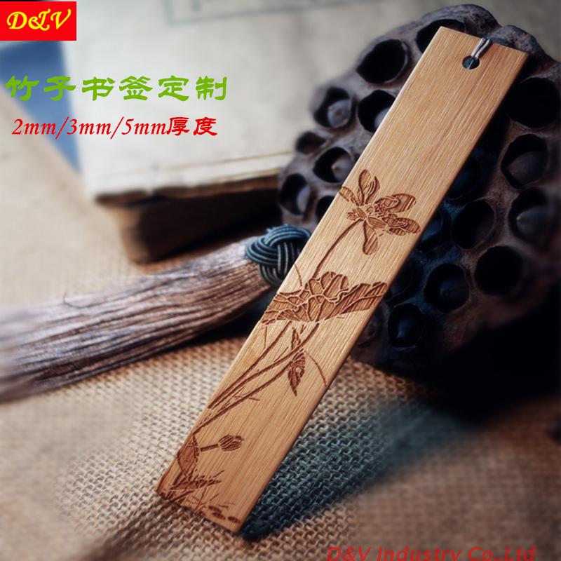 Creative bookmark gift high-grade tag Custom business card Classical Chinese style Bamboo and wood dish card door tag professional design