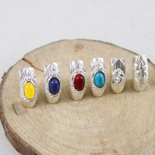 Кольцо, бирюзовая изогнутая трубка для влюбленных, этнический аксессуар, 5mm, этнический стиль