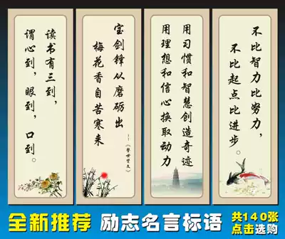 Classroom culture wall sticker decoration celebrity quotes inspirational slogan training tutorial class creative sticker class layout