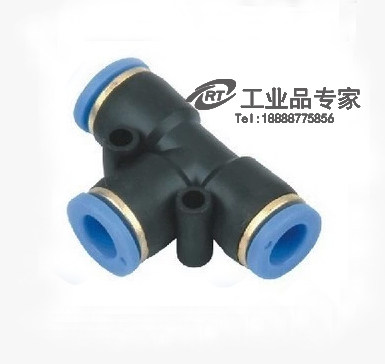 APE straight through plastic quick plug pneumatic fast T-type three-way trachea joint PE-4 6 8 10 12 16mm