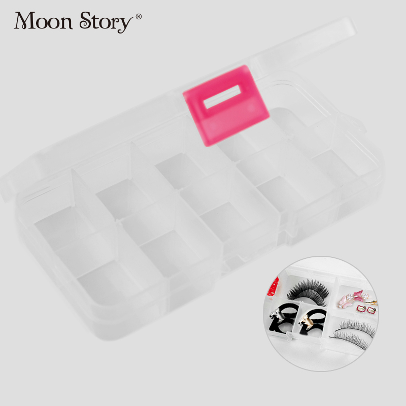 Moonstory/萌黛儿实用化妆工具收纳分装盒 10格可拆 品牌美妆工具