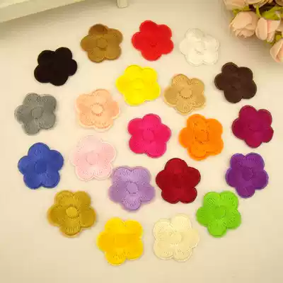 36 Embroidered Plum Hotel can be ironed clothes decoration cloth decals smoke hole sheets tablecloth solid color repair patch